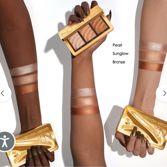 🔥Natasha Denona Golden Highlighter trio Palette - Pearl, Sunglow, Bronze - Picture 1 of 6